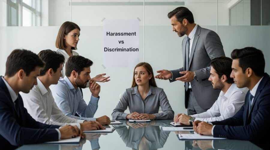 harassment vs discrimination office