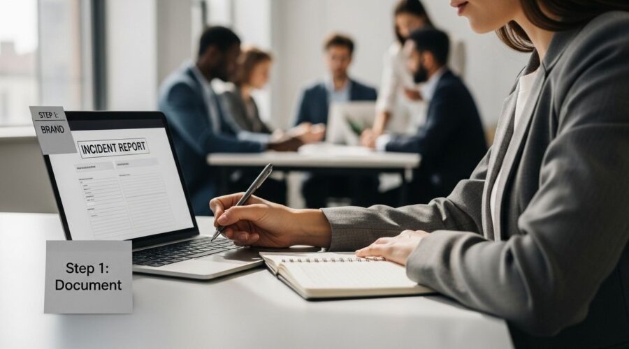 document workplace harassment step