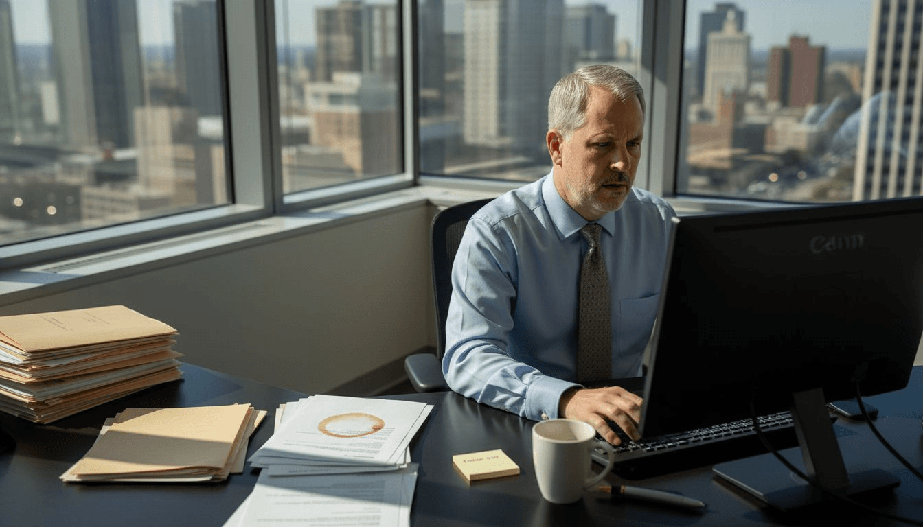 Worker reporting misconduct in office setting