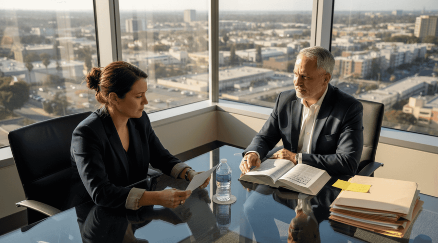 HR manager and employee meet about retaliation complaint