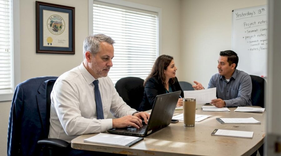City office employees meeting in El Monte