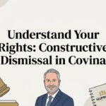 Decorative law blog title card with legal icons and clean space