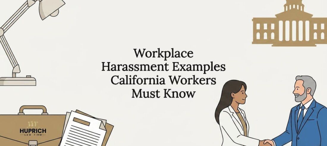 Editorial legal title card with workplace icons