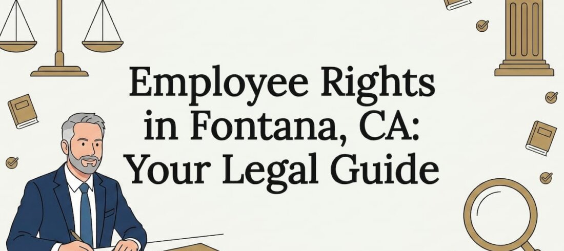 Decorative title card with legal icons