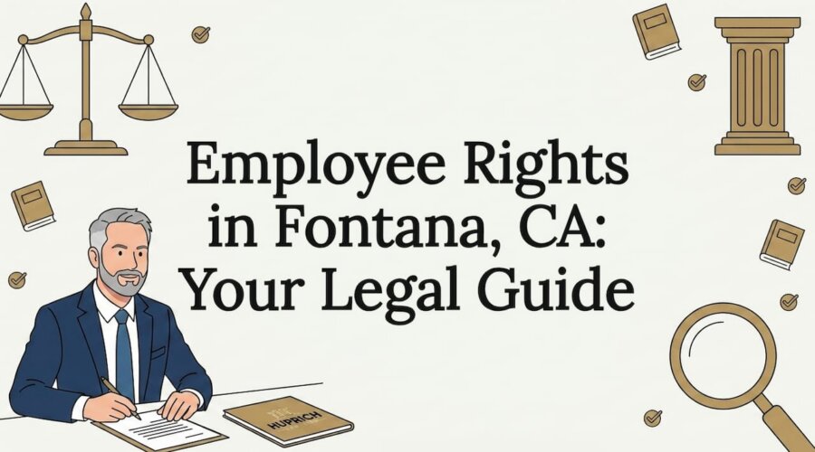 Decorative title card with legal icons