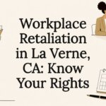Decorative title card illustration for workplace retaliation article Decorative title card illustration for workplace retaliation article
