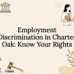 Decorative illustrated title card for employment discrimination article