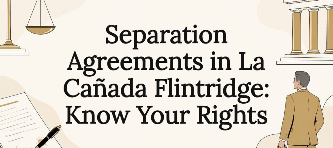 Decorative title card illustration for separation agreements article