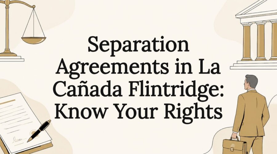 Decorative title card illustration for separation agreements article