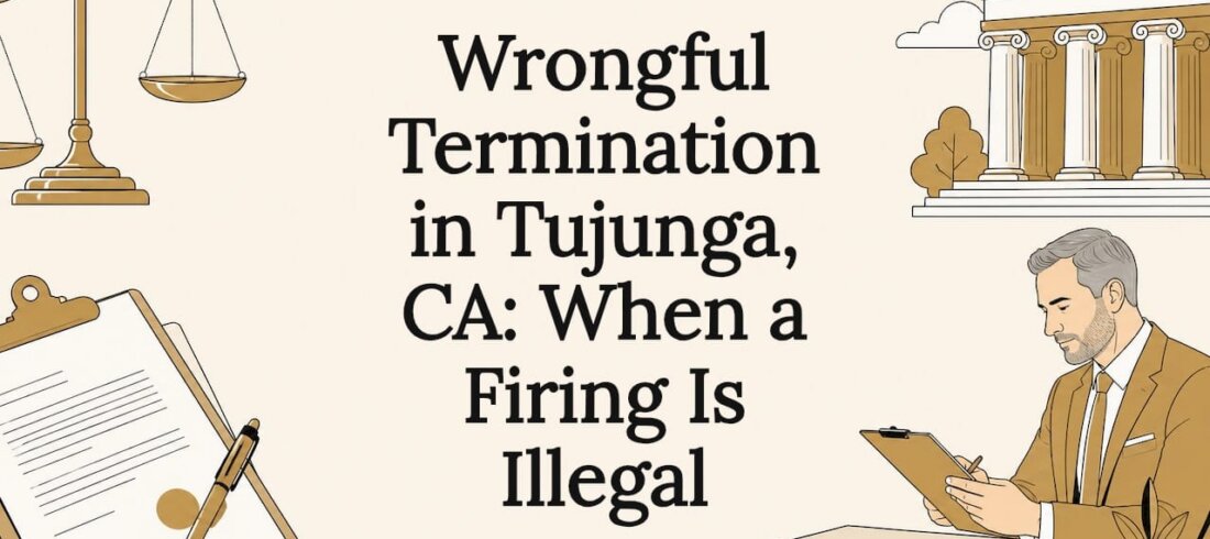 Decorative legal-themed title card illustration