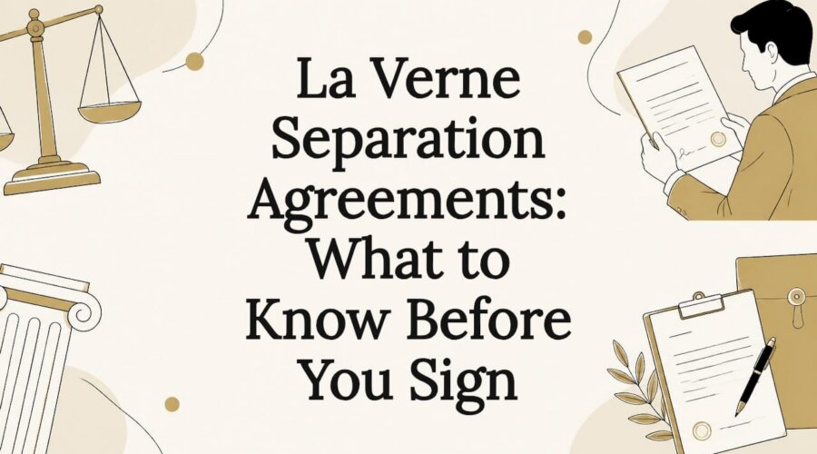 Decorative professional legal blog title card illustration