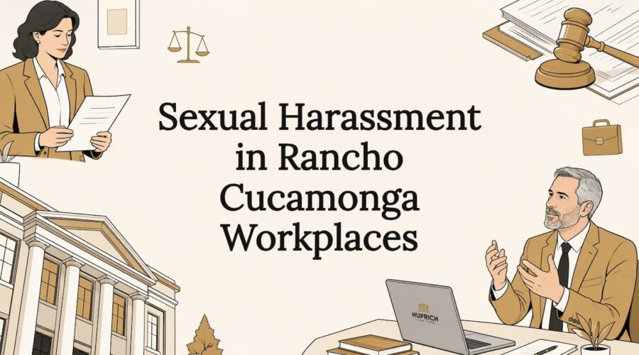 Decorative title card illustration for workplace harassment article