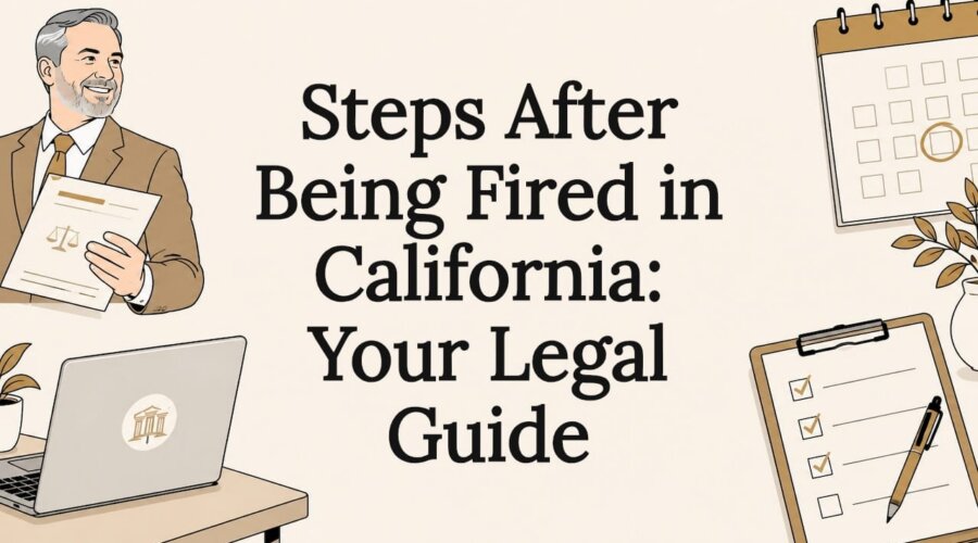 Decorative legal-themed title card illustration