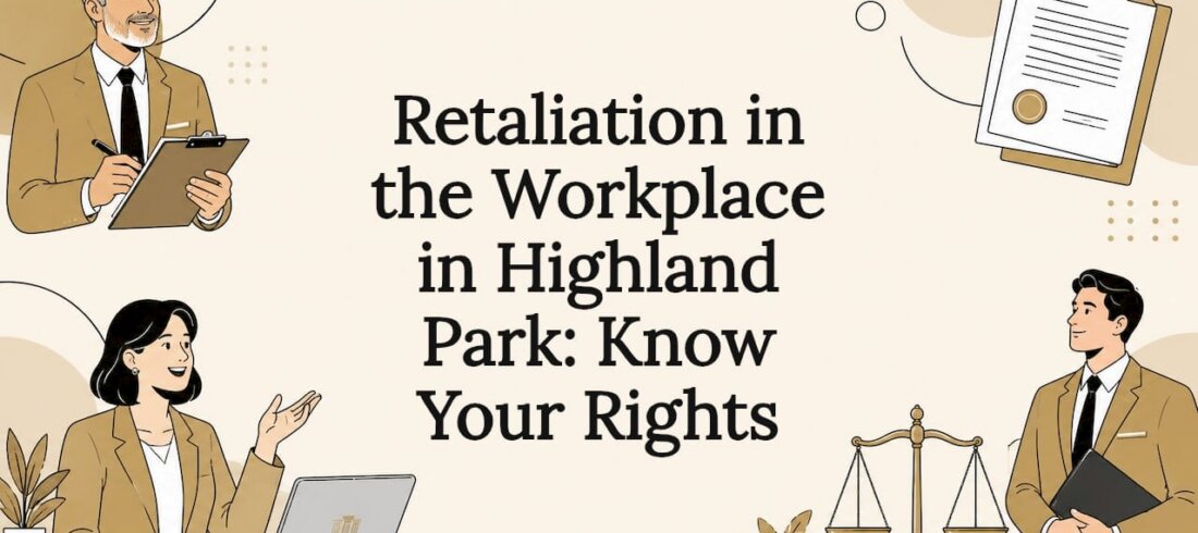 Decorative legal blog title card illustration