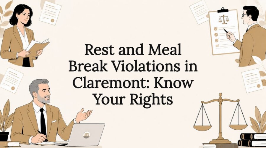 Decorative legal blog title card illustration