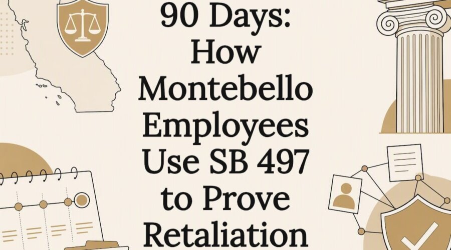 Decorative SB 497 retaliation title card