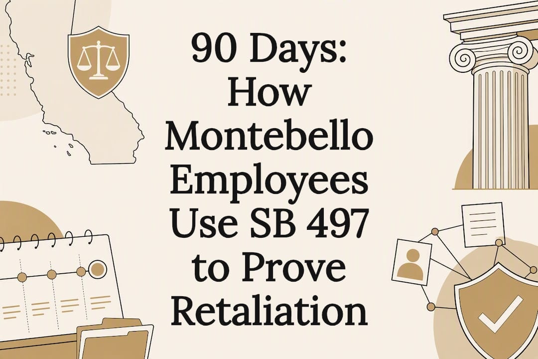 Decorative SB 497 retaliation title card