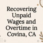 Decorative title card illustration featuring employment law symbols