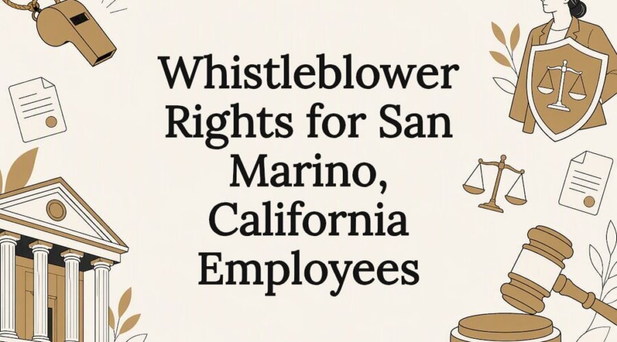 Decorative title card with legal icons