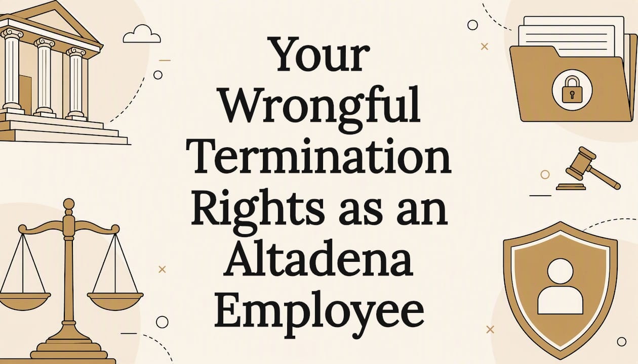 Decorative title card illustrating wrongful termination law theme