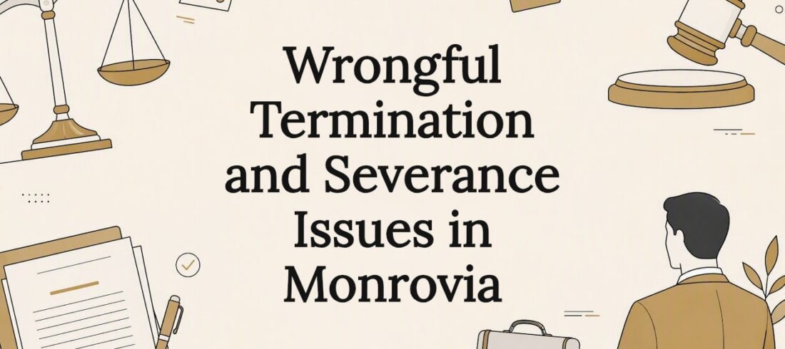 Decorative title card with legal icons
