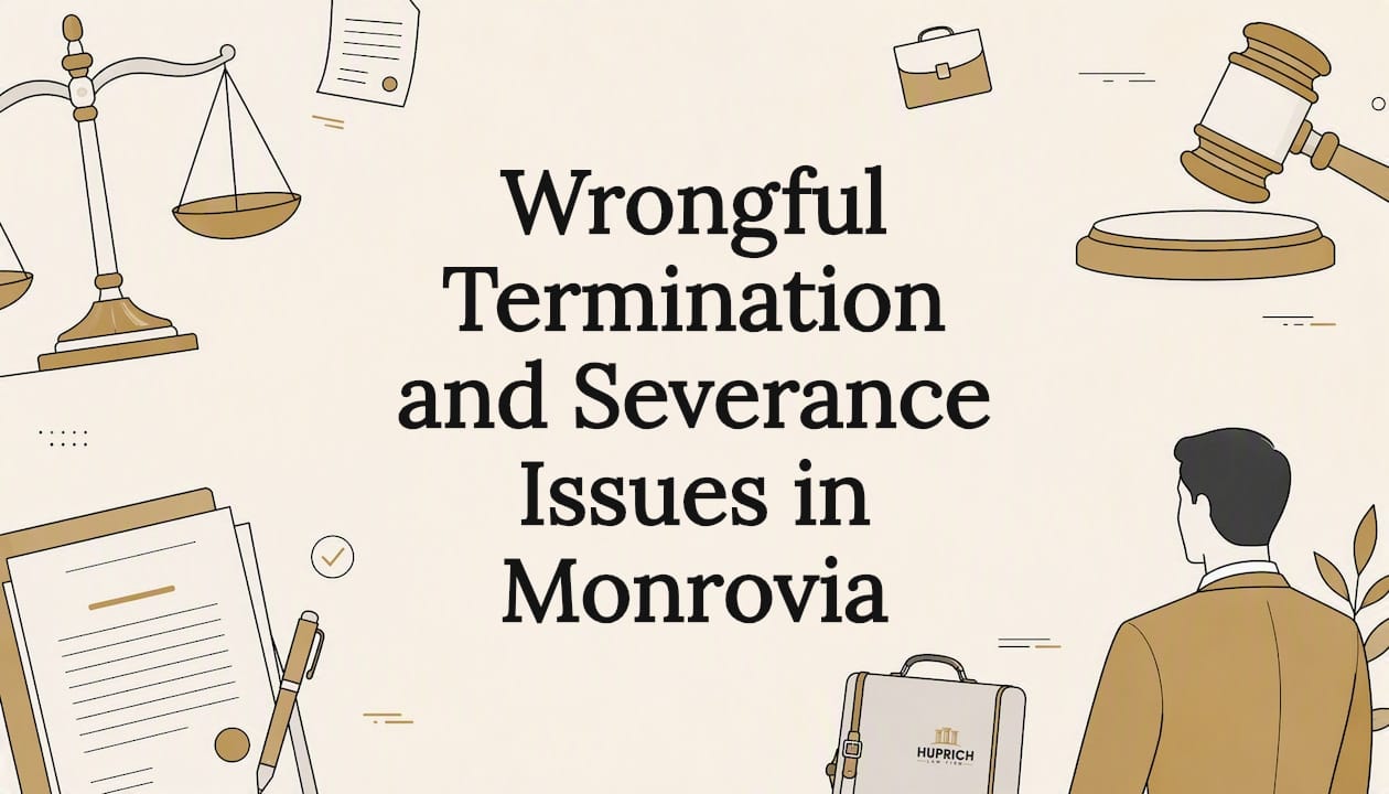 Decorative title card with legal icons