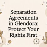 Decorative title card illustration for legal separation agreements Decorative title card illustration for legal separation agreements