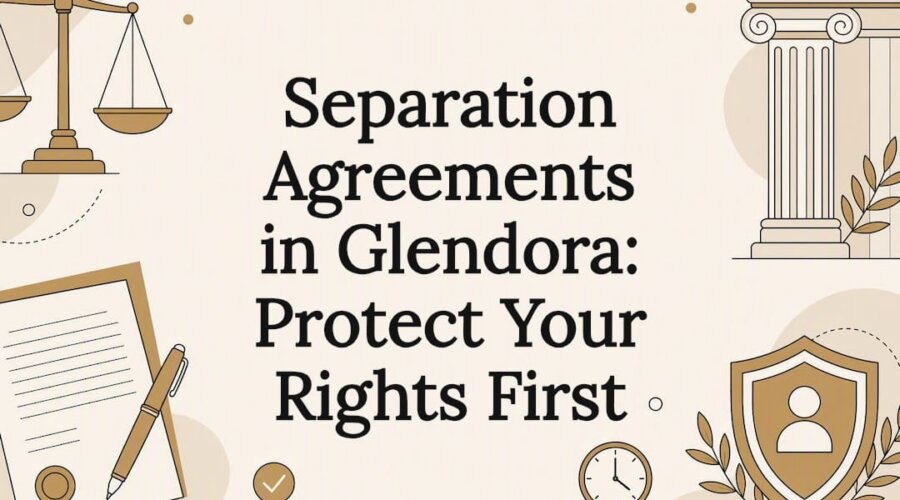 Decorative title card illustration for legal separation agreements