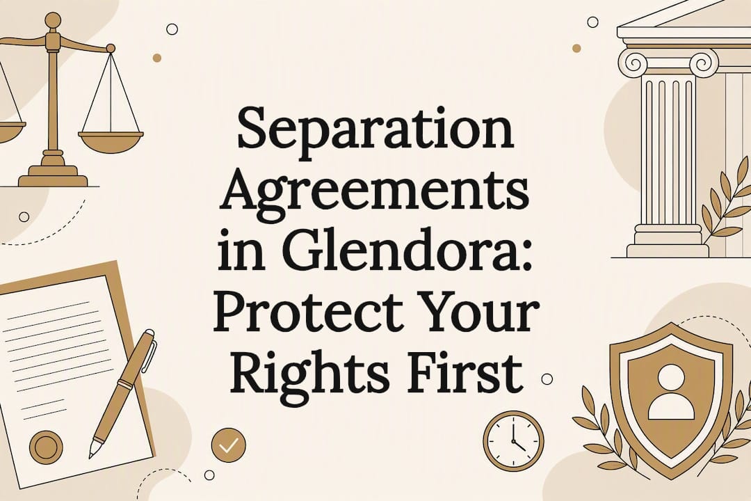 Decorative title card illustration for legal separation agreements