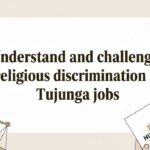 Editorial title card with law and workplace illustration