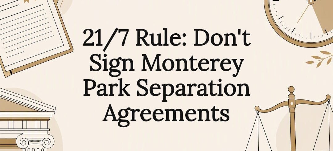 Legal separation agreement title card