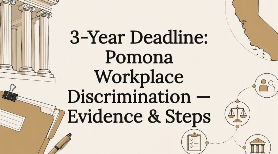 Decorative workplace discrimination legal title card