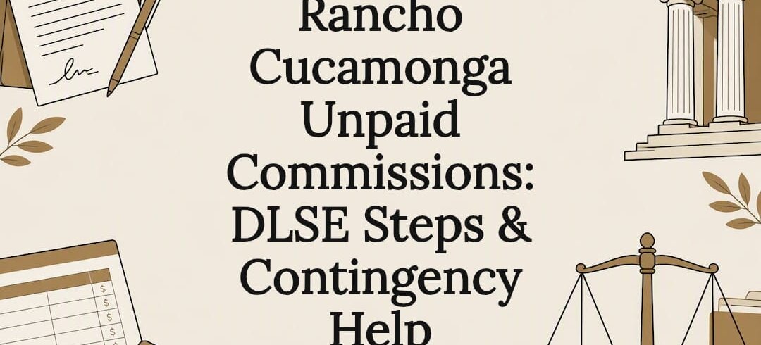 Unpaid commissions legal title card