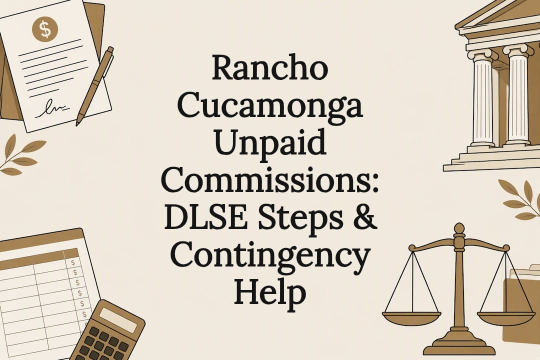 Unpaid commissions legal title card