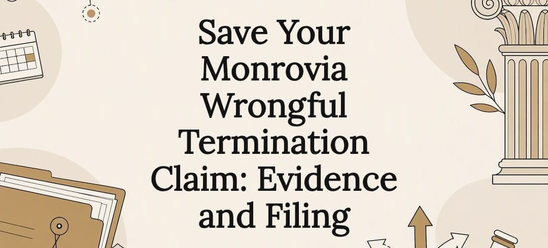 Wrongful termination evidence and filing title card