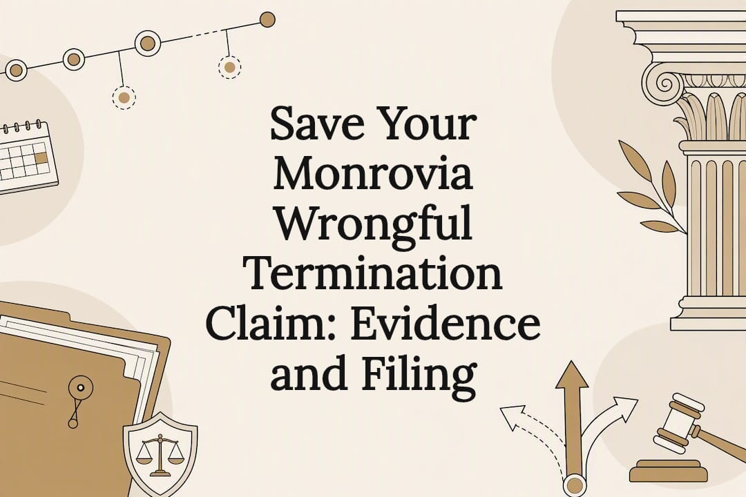 Wrongful termination evidence and filing title card