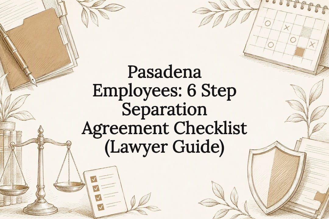 Separation agreement checklist title card