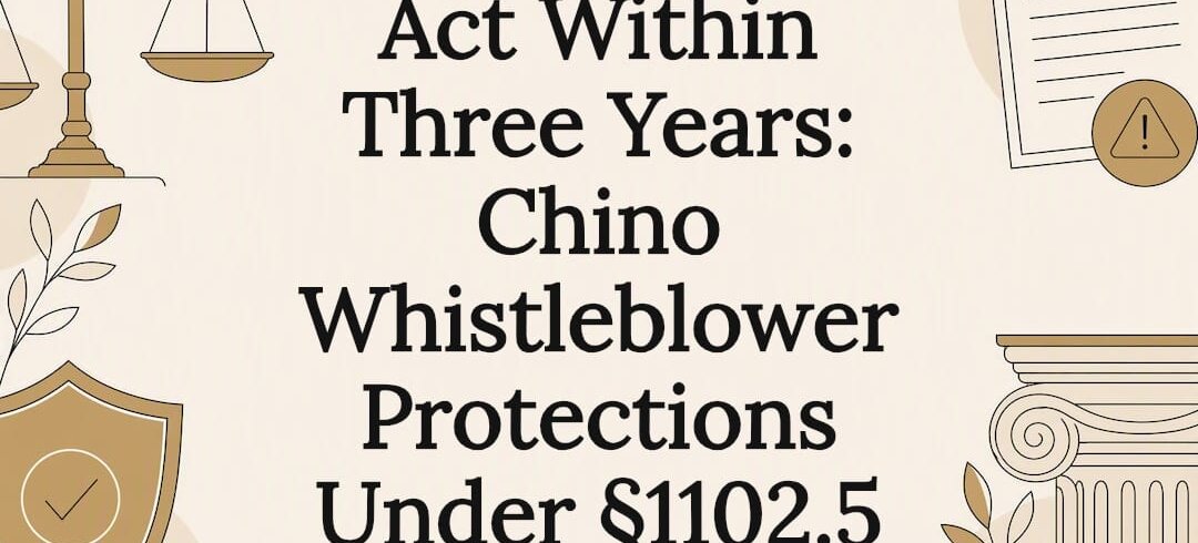 California whistleblower protections title card California whistleblower protections title card