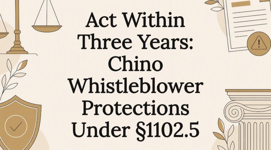 California whistleblower protections title card