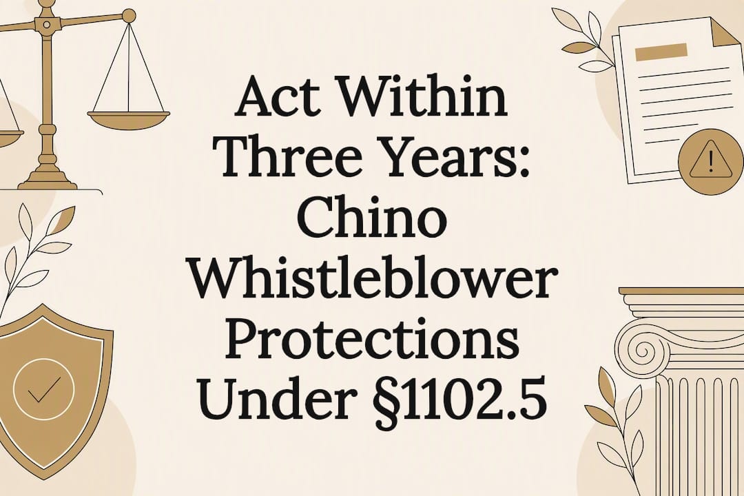 California whistleblower protections title card