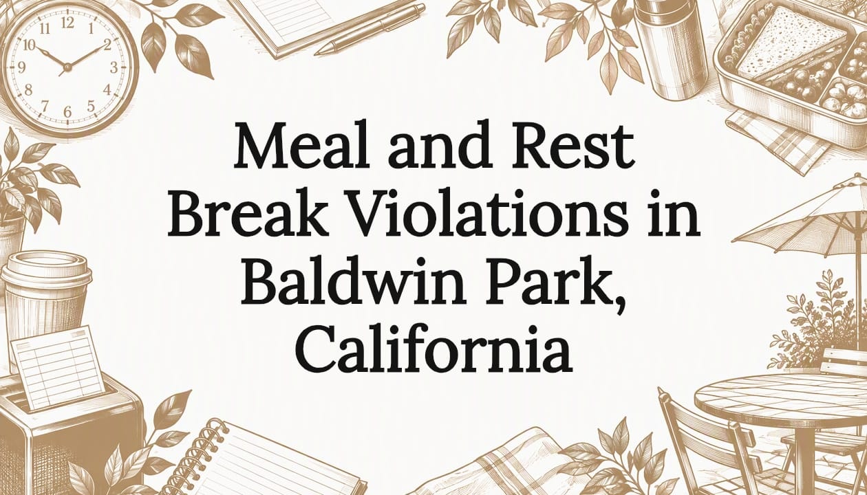 Decorative meal break title card illustration