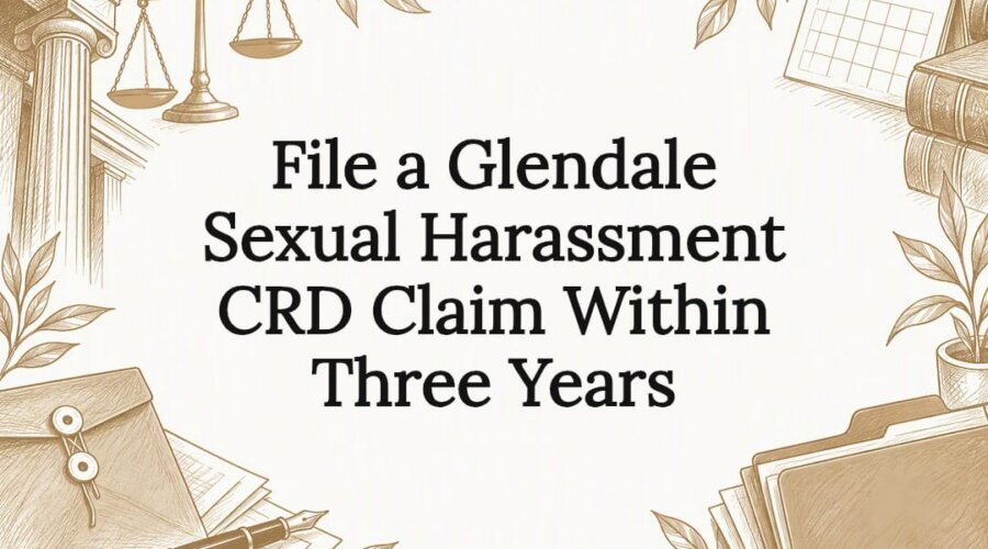 Decorative legal claim title card illustration