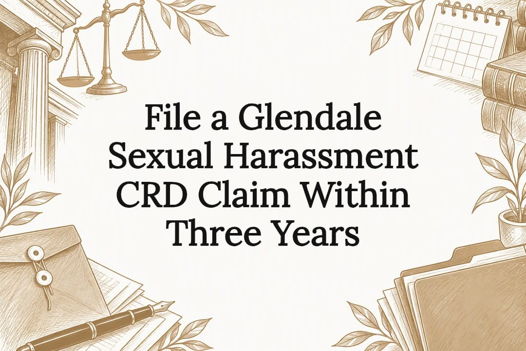 Decorative legal claim title card illustration