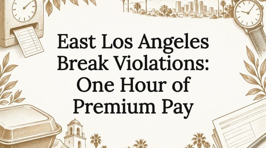 Illustrated title card about break premium pay