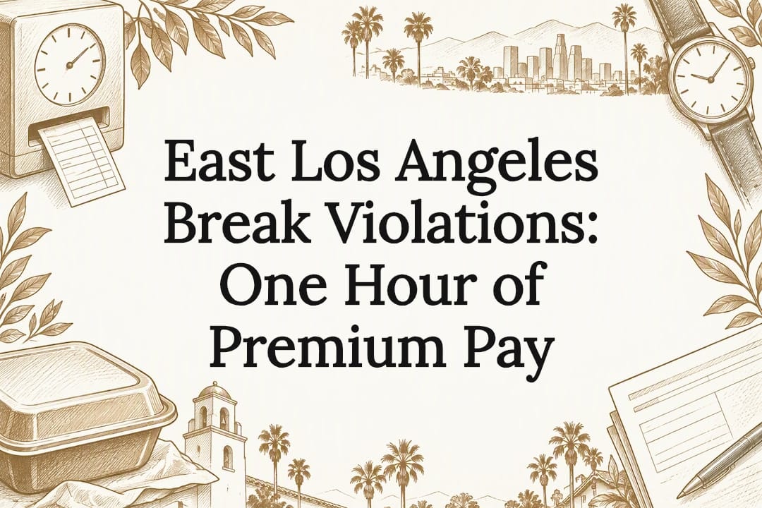 Illustrated title card about break premium pay