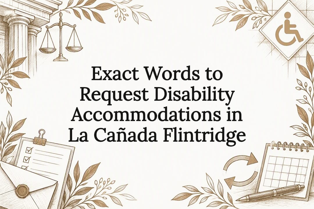 Disability accommodation legal title card