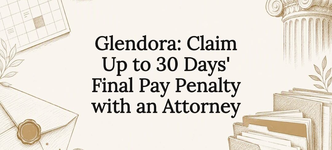 Decorative California final pay title card