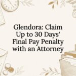 Decorative California final pay title card