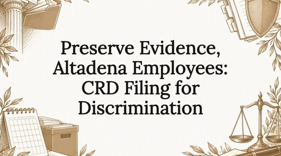 Employment discrimination filing title card