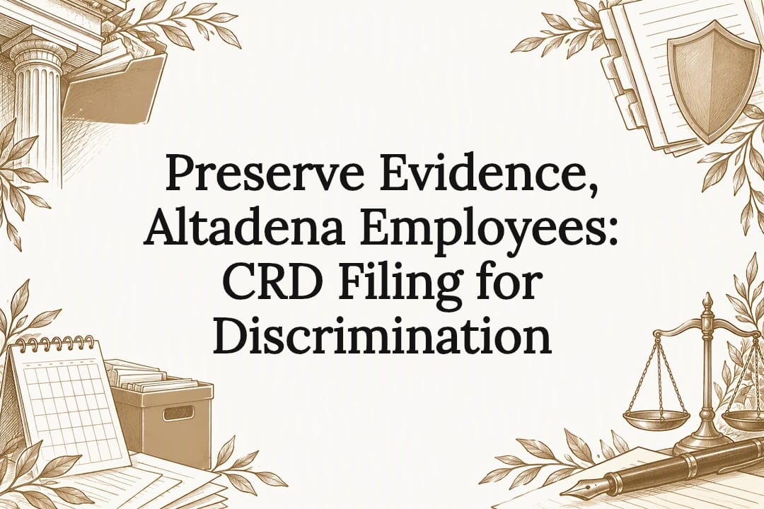 Employment discrimination filing title card
